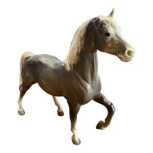 Vintage Breyer Cheyenne Western Prancing Horse # 110 Smoke Grey Broken Ear